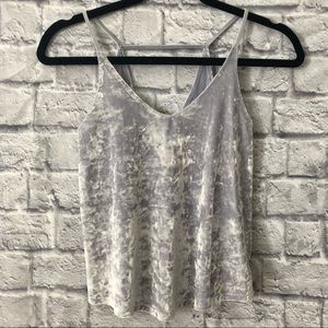 American Eagle Crushed Velvet Periwinkle Tank